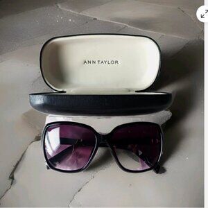 Ann Taylor Sunglasses CO1 58-15-140 Dark Brown Full Rim with Original Case